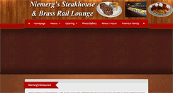 Desktop Screenshot of niemergssteakhouse.com